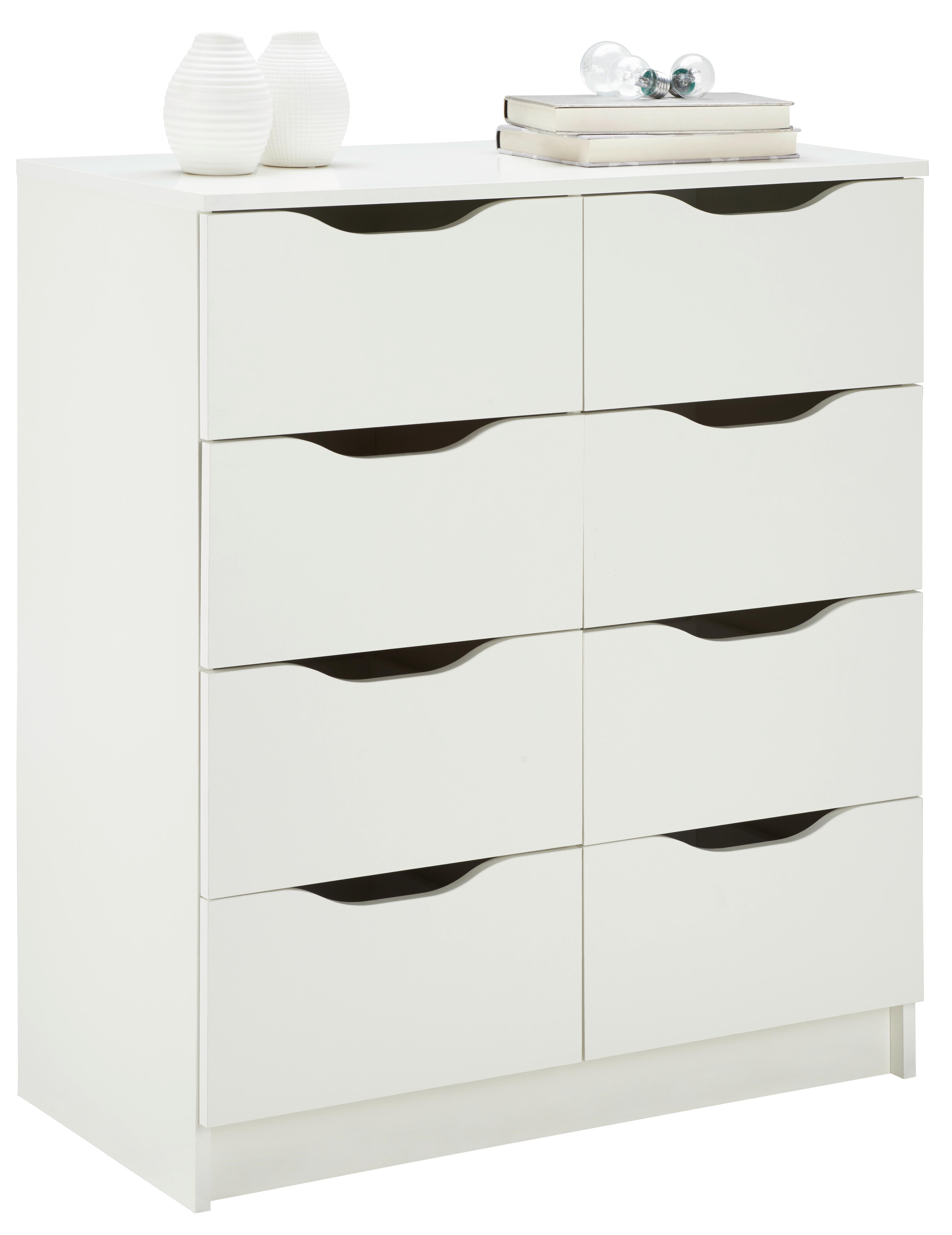 Kommode Mit Grifflöchern B: 80 Cm Westphalen, Weiß - Weiß, LIFESTYLE, Holzwerkstoff (80/91/40cm) - MID.YOU