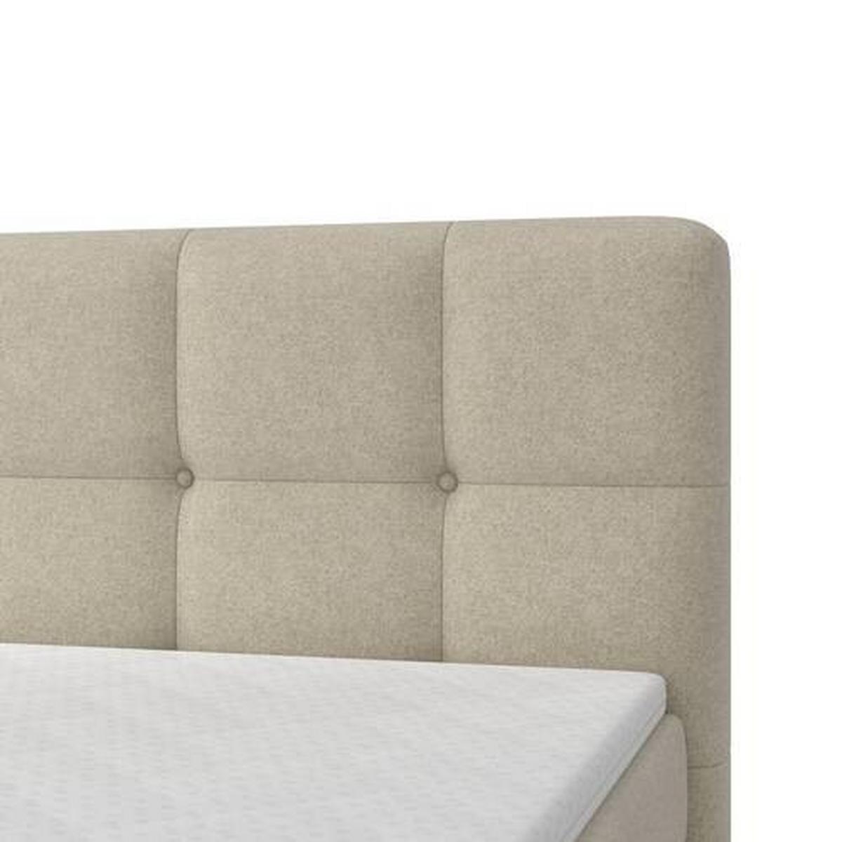 Posteľ boxspring MARBELLA 180x200, béžová - černá/béžová, Moderní, kov/dřevo (180/200cm) - Bessagi Home