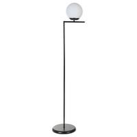 Stehleuchte, E27 Araz Siyah Beyaz Camli Lambade - Schwarz, Trend, Metall (30/155cm) - P & B