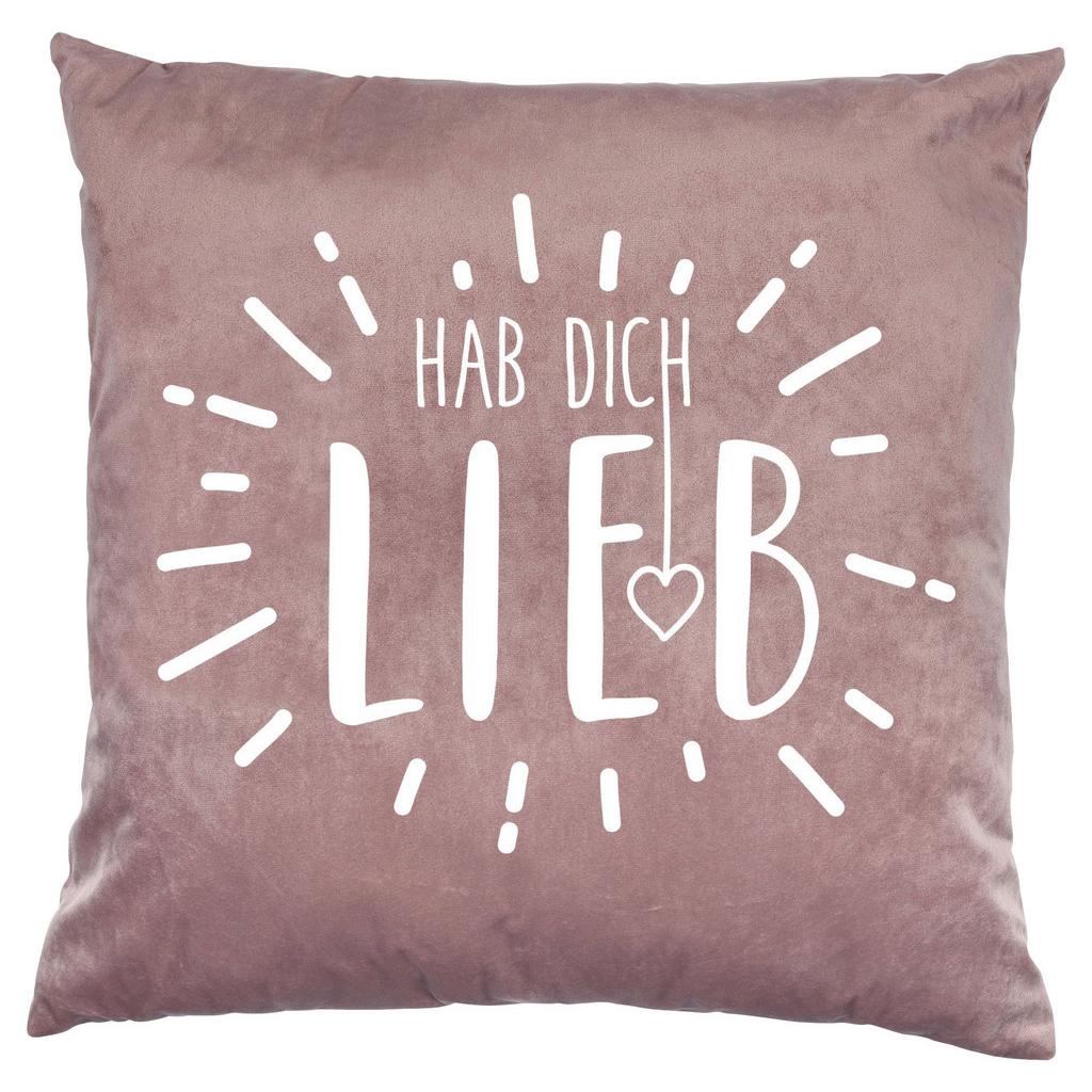 Zierkissen Sophia 45x45 cm Polyester Rosa mit Zipp