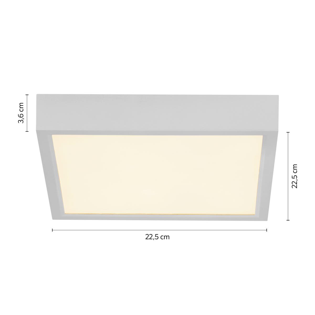 LED stropné svietidlo Fridolin3 22,5/22,5cm, 15 Watt - strieborná, Romantik / Landhaus, plast (22,5/22,5/3,6cm) - Modern Living