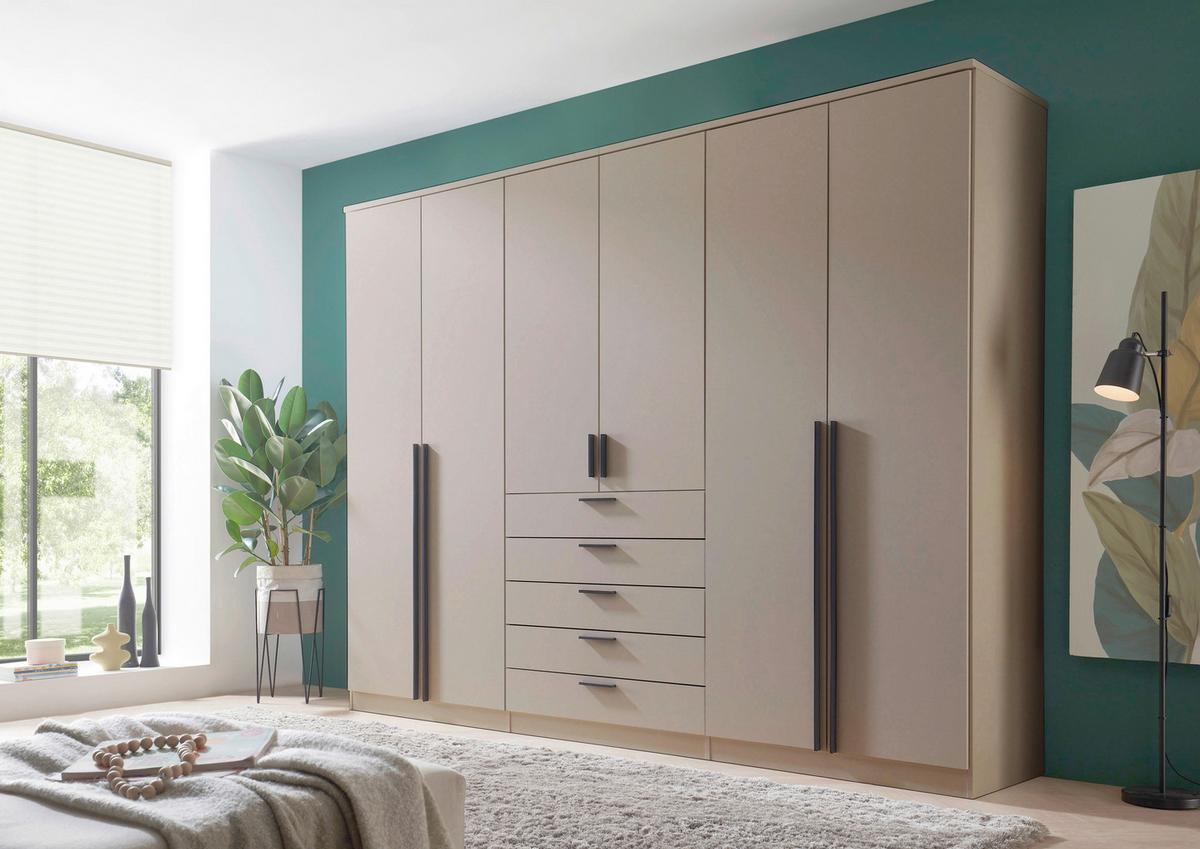 Kleiderschrank Arnis Kaschmir Dekor, Grau, B: 270cm - Kaschmir, KONVENTIONELL, Holzwerkstoff (270/210/52cm) - James Wood
