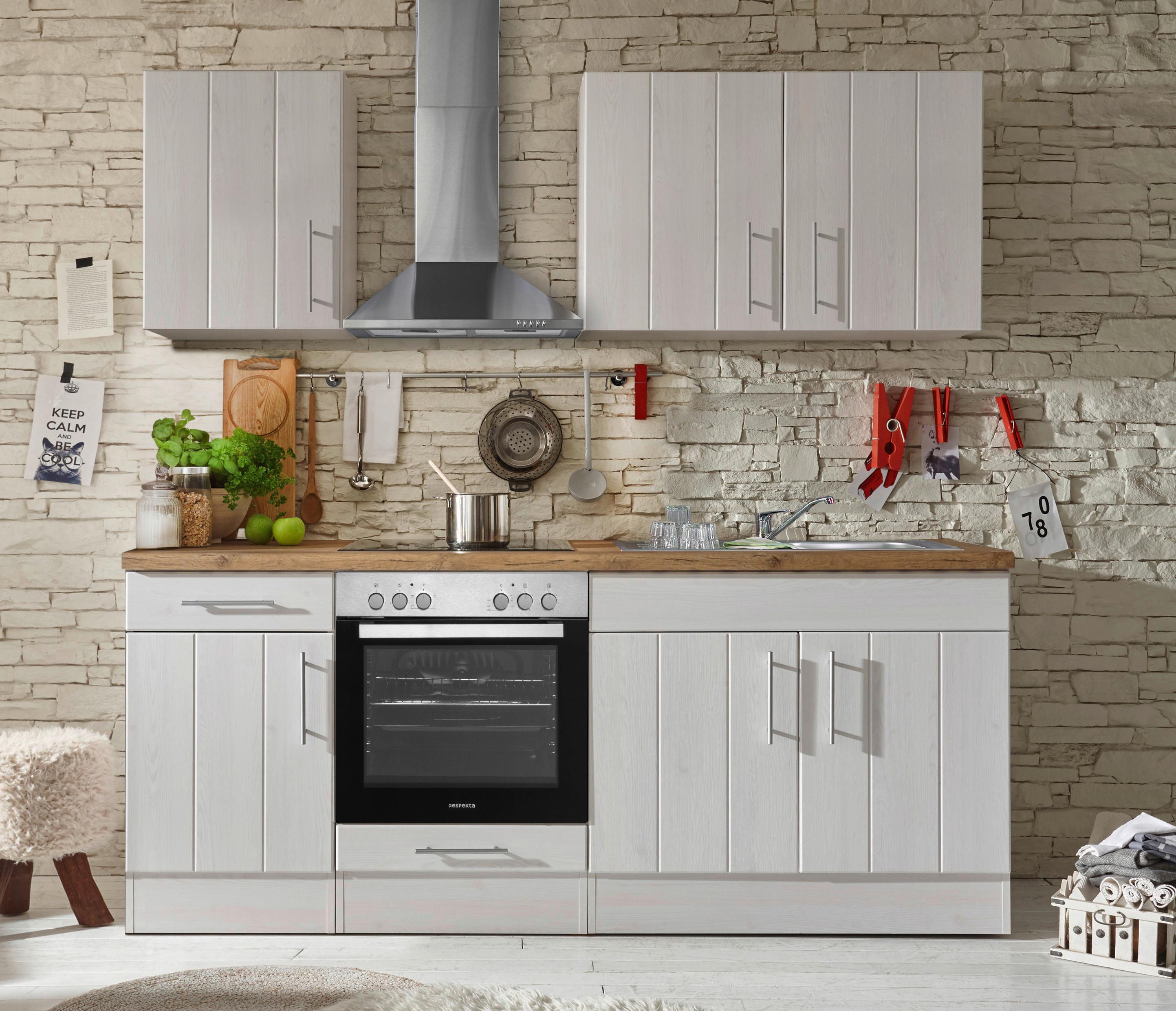 Küchenleerblock Anton Landhaus - Wildeiche/Lärchefarben, Basics, Holzwerkstoff - Respekta