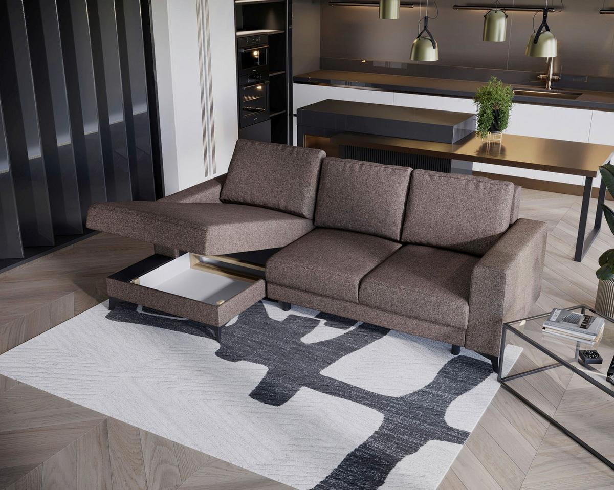 Harvey Braun S: 156x244 Cm - Schwarz/Braun, Design, Textil (156/244cm) - Livetastic