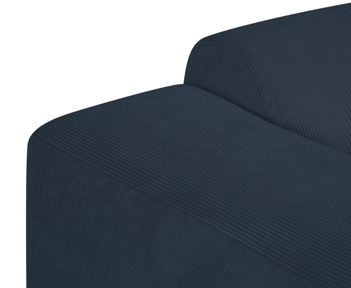 3-sitzer-sofa Hannah Blau B: 247 Cm - Blau/Schwarz, Design, Textil (247/75/104cm) - MID.YOU