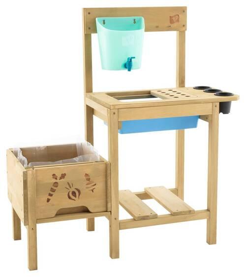 Matschküche Garten-,matschküche & Hochbeet - Naturfarben, Basics, Holz (118/118/83cm)