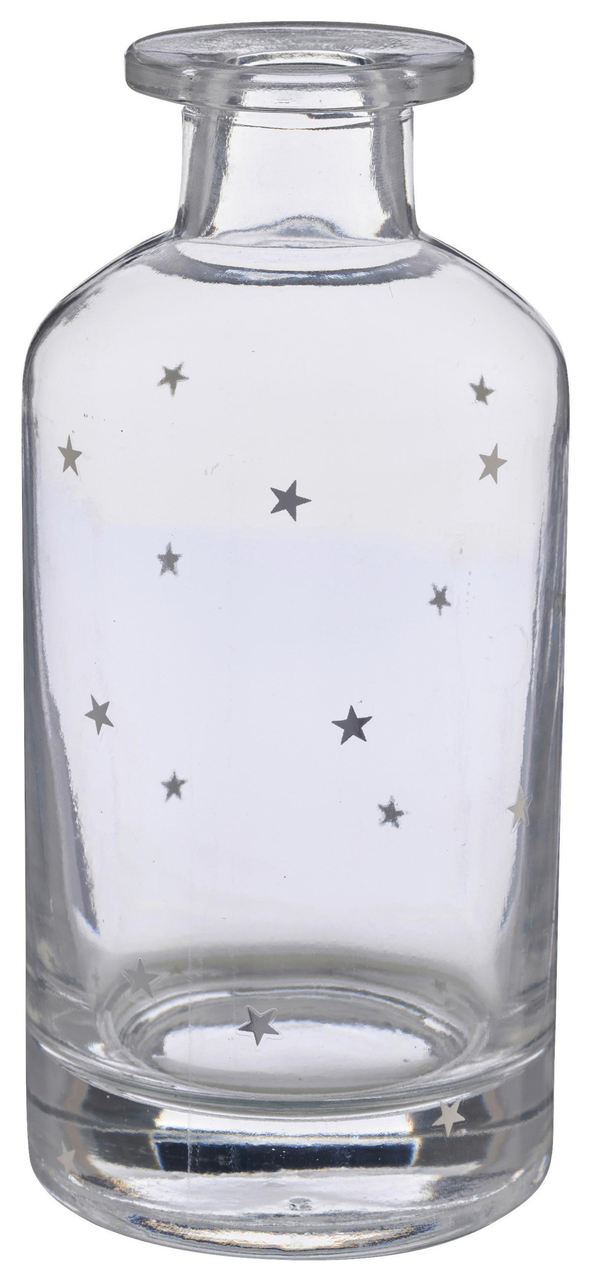 Dekorační váza STERN I - barvy stříbra/čiré, Basics, sklo (7/13,5cm) - Mömax