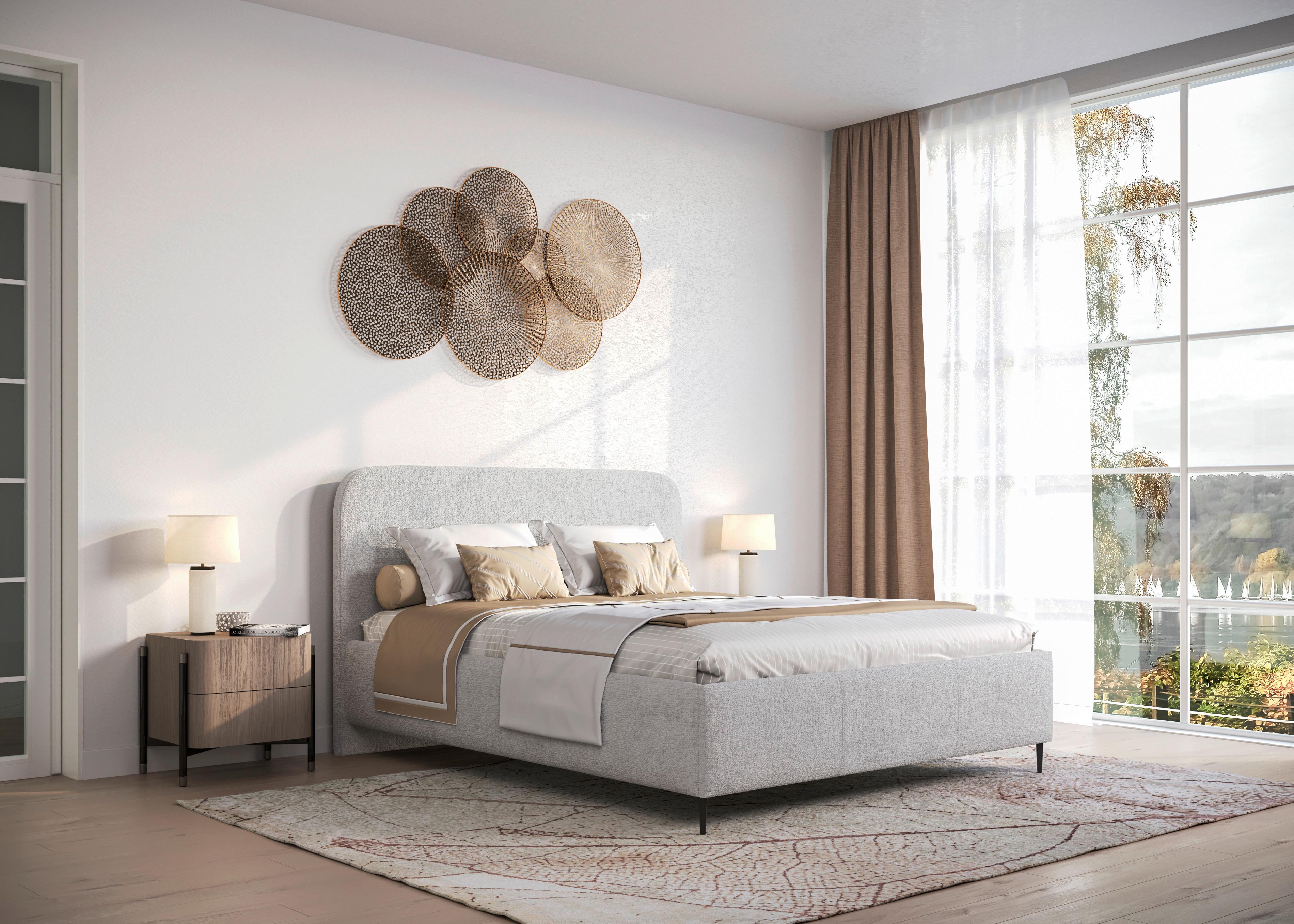 Polsterbett mit Lattenrost 160x200 cm Bendi Grau - Schwarz/Grau, MODERN, Holz/Holzwerkstoff (160/200cm) - MID.YOU