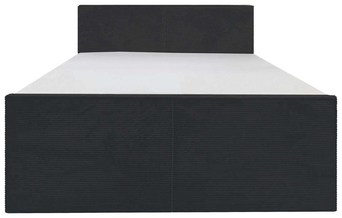 Boxspringbett Rodi Schwarz Lf: 160x200 cm - Schwarz, MODERN, Textil (160/200cm) - Livetastic