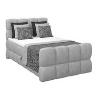 Boxspringbett Brisbane inkl. Bettkasten 120x200 - Hellgrau/Schwarz, Trend, Holz/Holzwerkstoff (120/200cm) - Sembella