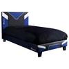 Bett Cerberus - Blau/Schwarz, MODERN, Holzwerkstoff/Kunststoff (90/190cm) - X Rocker