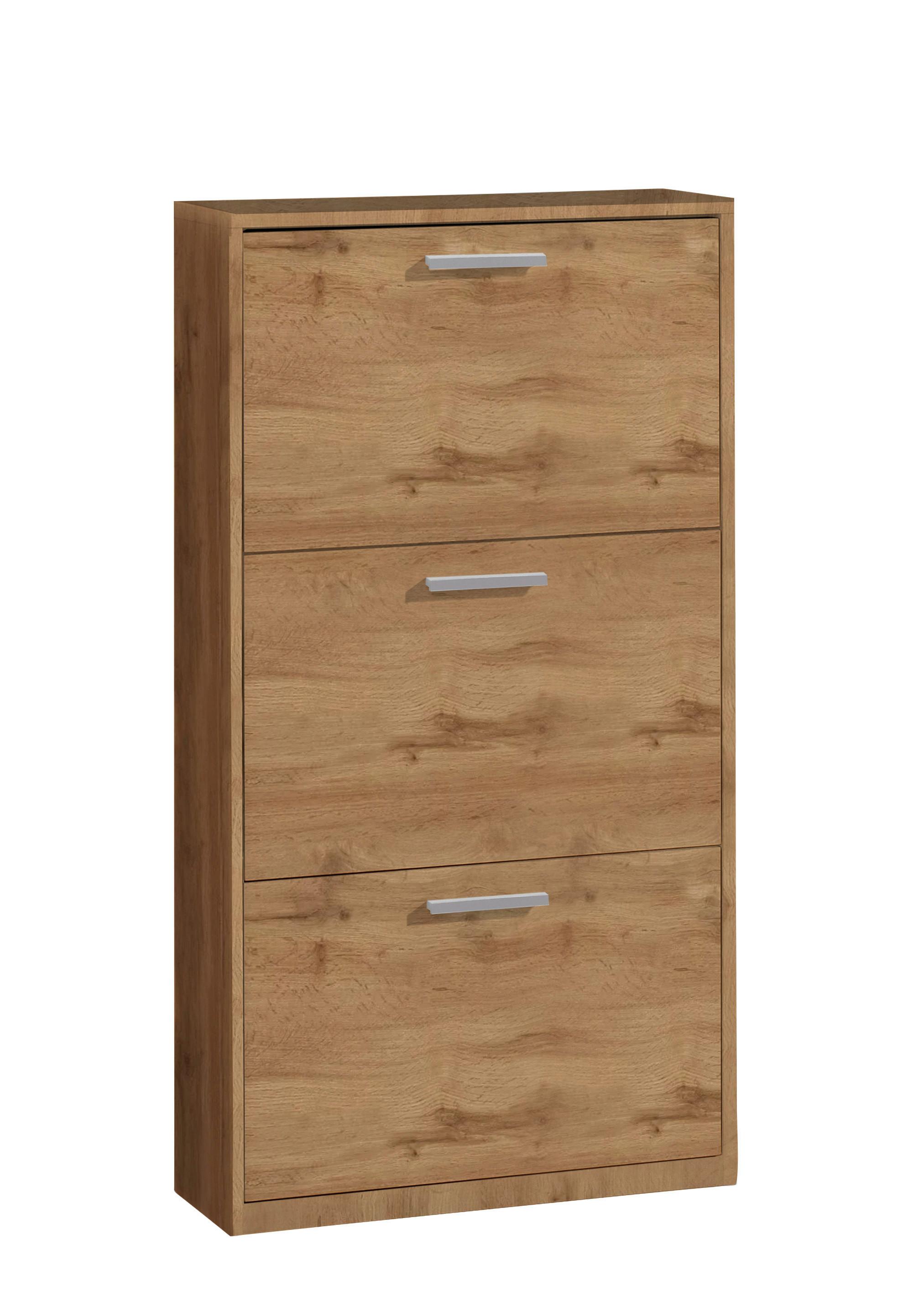 Cipősszekrény Tiger 3 64/119,7cm - Wotan tölgy, Konventionell, faalapú anyag (64/119,7/26cm)