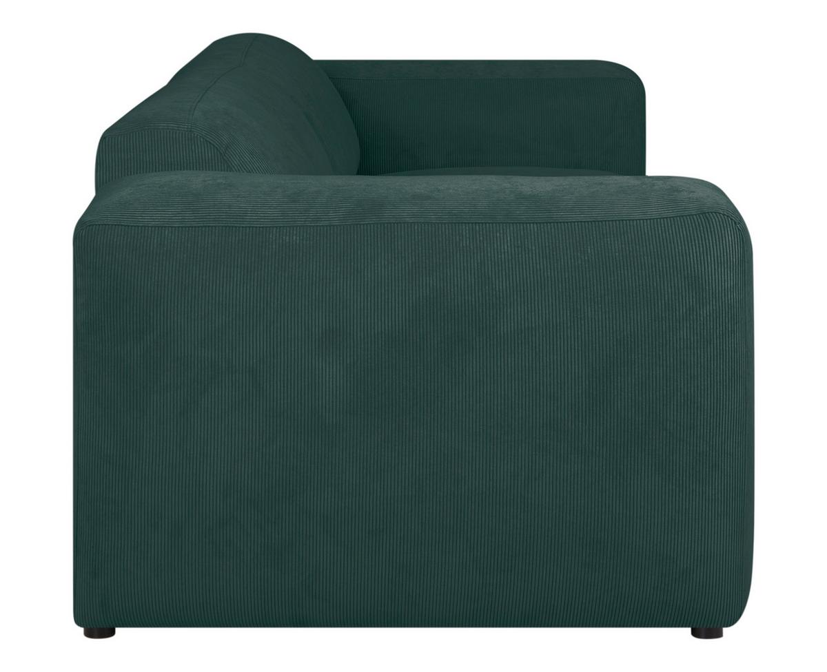 3-sitzer-sofa Hannah Grün B: 247 Cm - Schwarz/Grün, Design, Textil (247/75/104cm) - MID.YOU