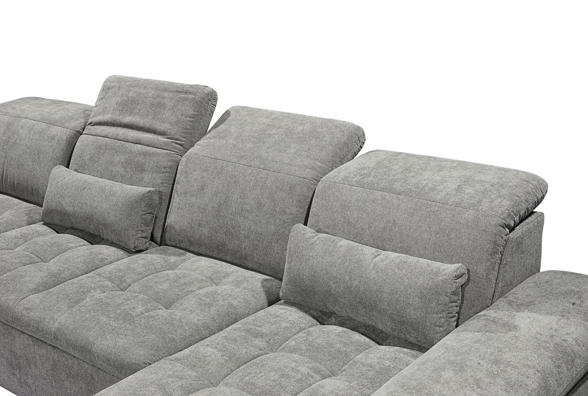 Sedací souprava jílová - barvy stříbra/jílová barva, Konvenční, textil/plast (240/340/188cm) - MID.YOU
