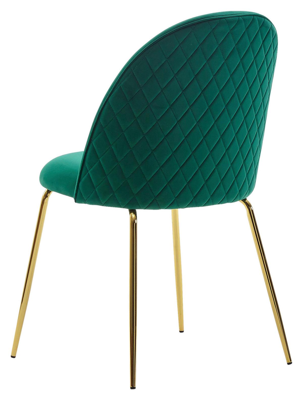 Sada židlí zelená - zelená/barvy zlata, Moderní, kov/textil (53/86/50cm) - MID.YOU