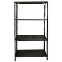 Schraubregal Stahl 75x150x30 cm 40kg/Boden - Schwarz, MODERN, Metall (75/150/30cm) - Homezone