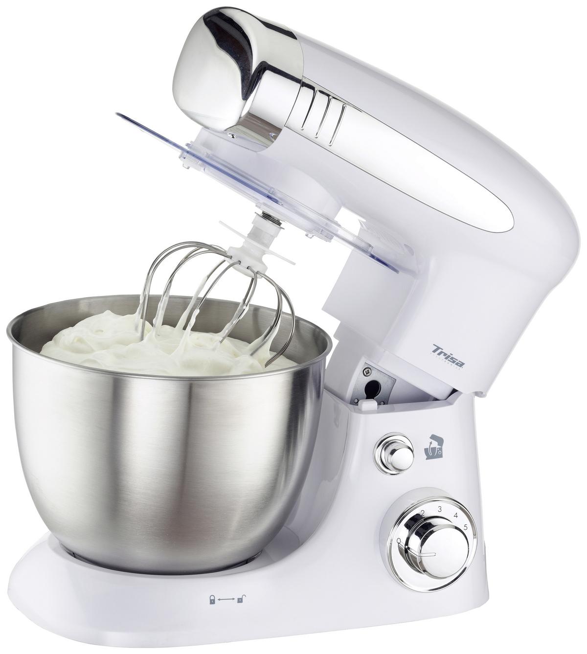Küchenmaschine Mix Chef Weiß 800 W Spritzschutz - Weiß, MODERN, Kunststoff (19/34/31cm) - Trisa Electronics