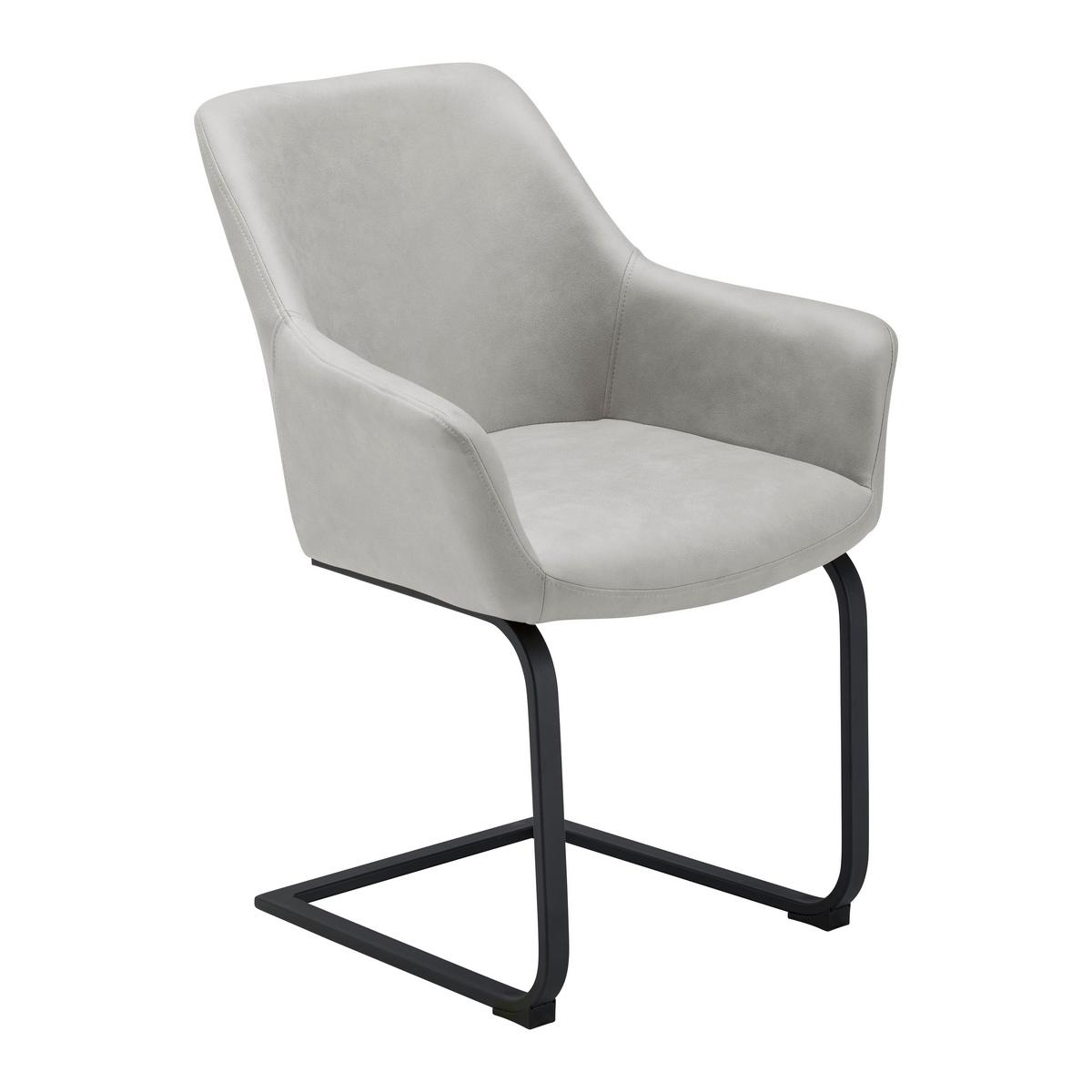 Židle PRIA světle šedá - černá/světle šedá, Moderní, kov/dřevo (61/85/62cm) - Bessagi Home