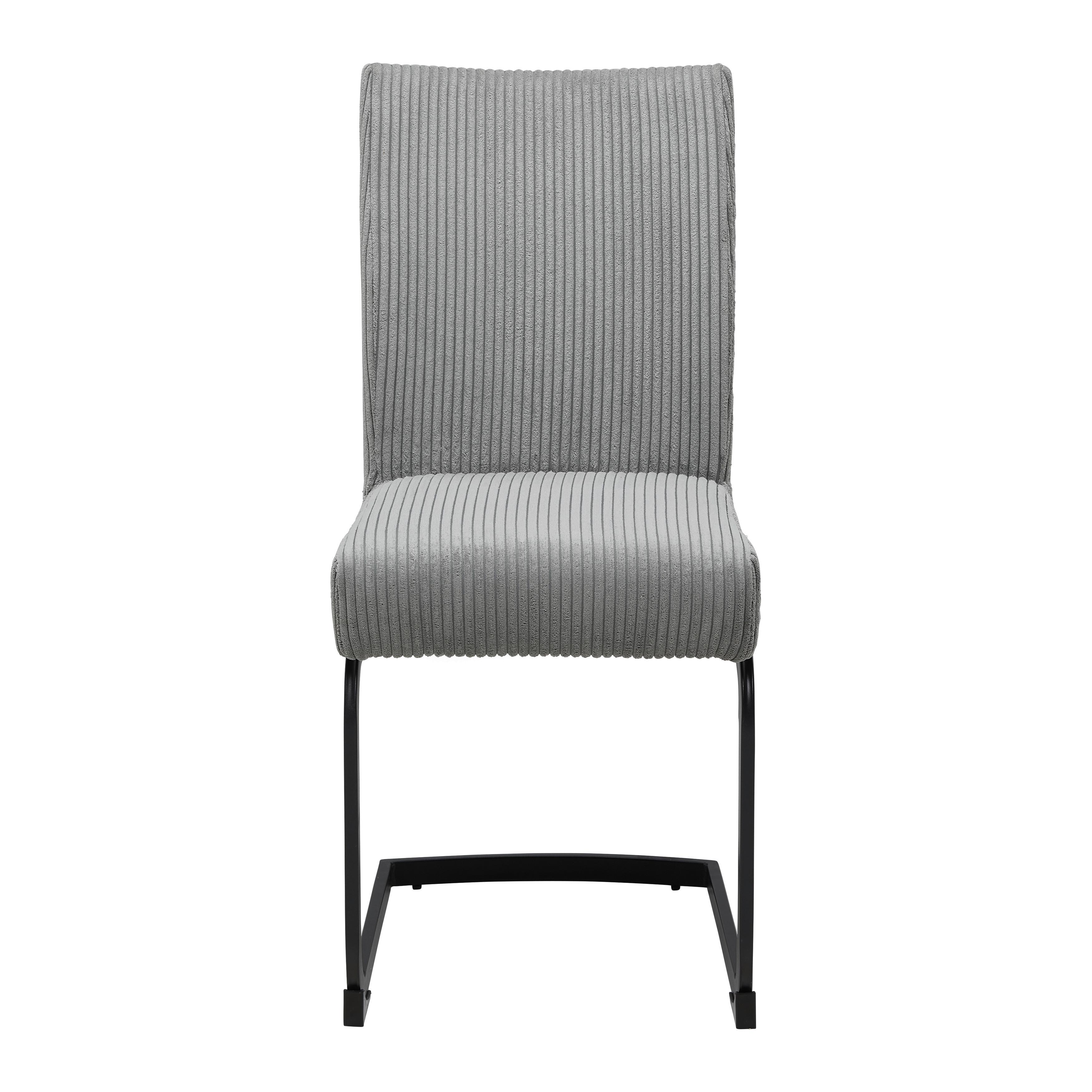 Stolička s pružným podnožím, sivá - čierna/sivá, Modern, kov/drevo (45/95/60cm) - Bessagi Home