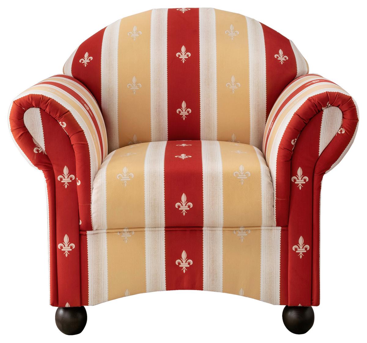 Sessel Torello Rot B: 90 cm - Wengefarben/Rot, KONVENTIONELL, Textil (90/84/80cm) - Livetastic