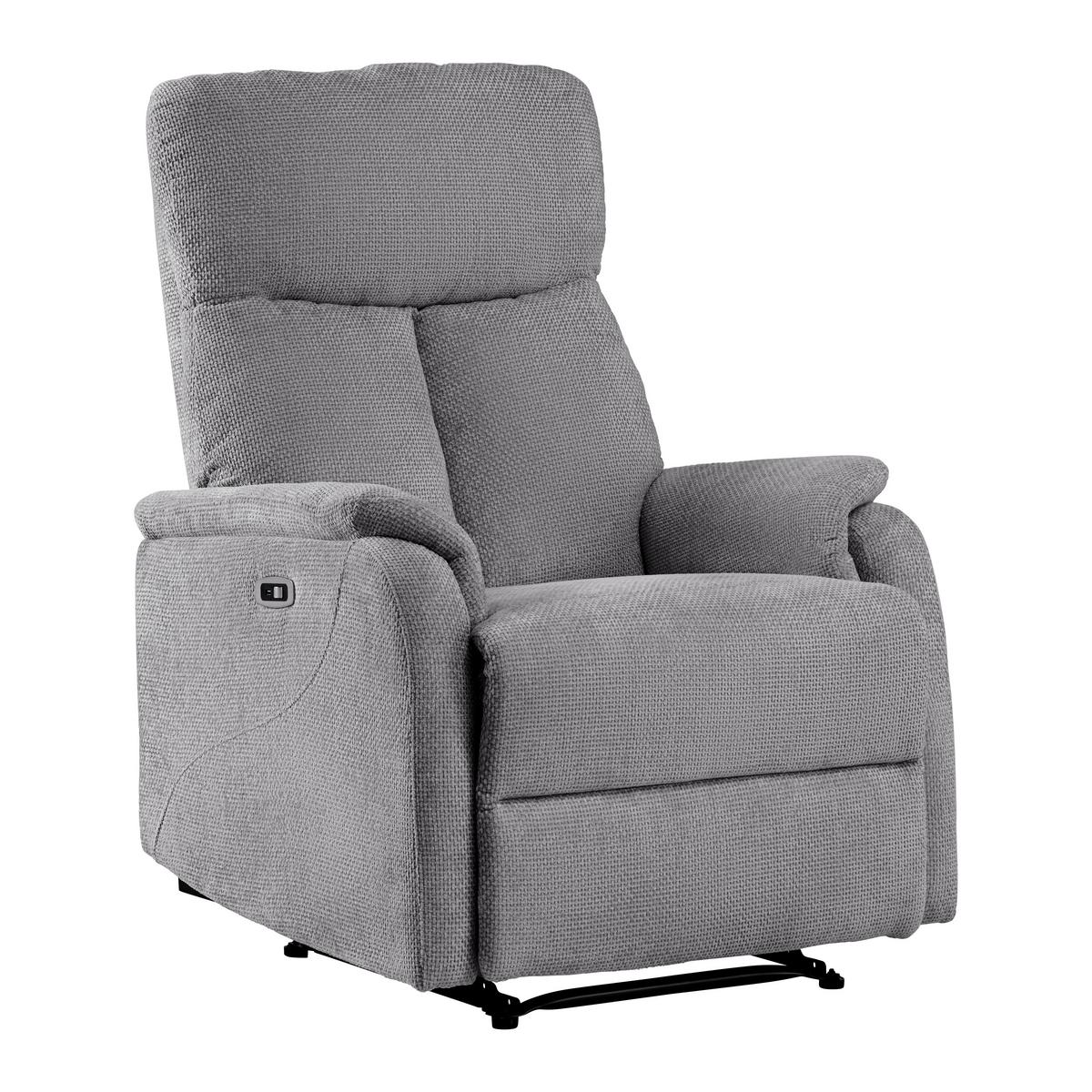 Relaxačné kreslo JOHNSY, antracitová - čierna/antracitová, Modern, kov/textil (75/106/91cm) - Mömax