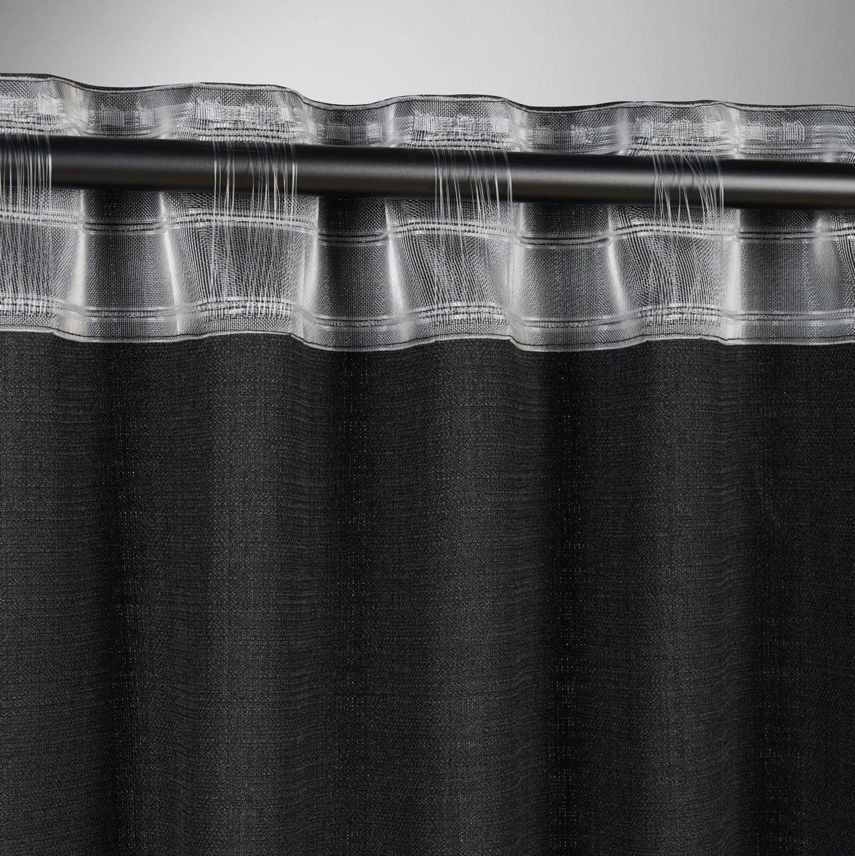 HOTOVÝ ZÁVES LEO - čierna, Modern, textil (135/300cm) - Premium Living
