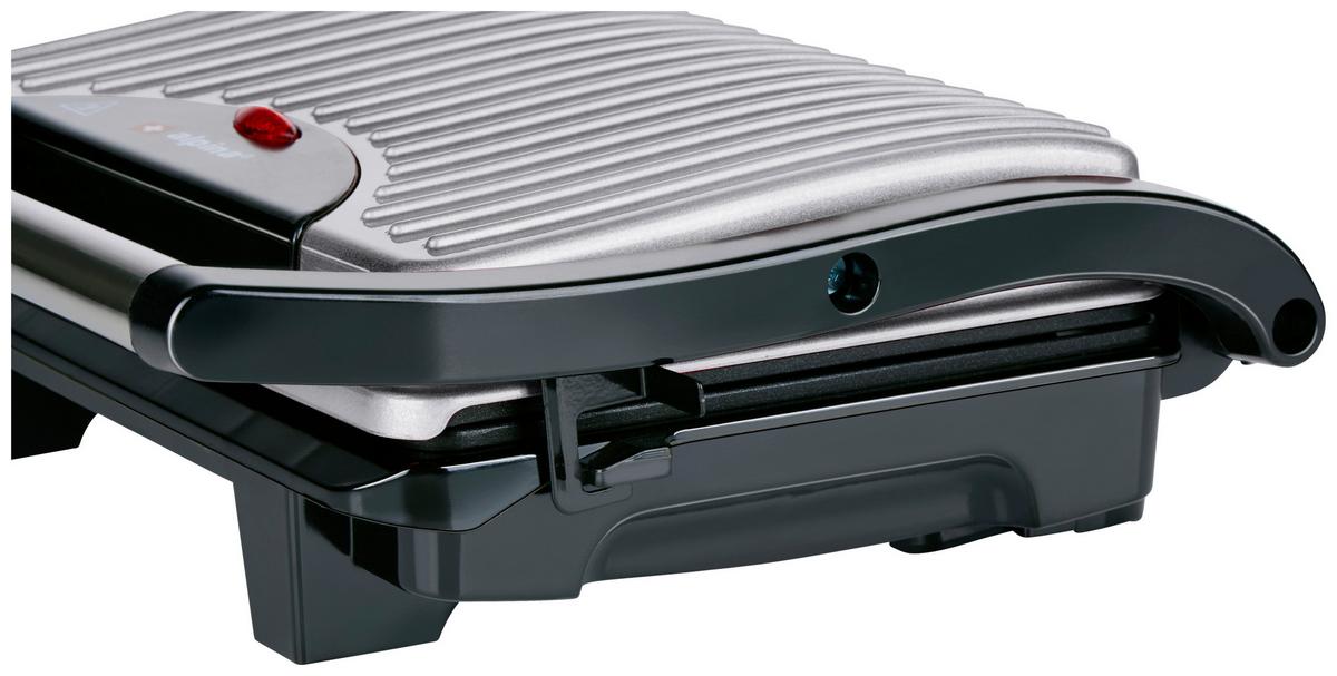 Kontaktgrill Contact Grill 230v 1000w Silve - Schwarz, Basics, Metall (31/26/10,5cm)