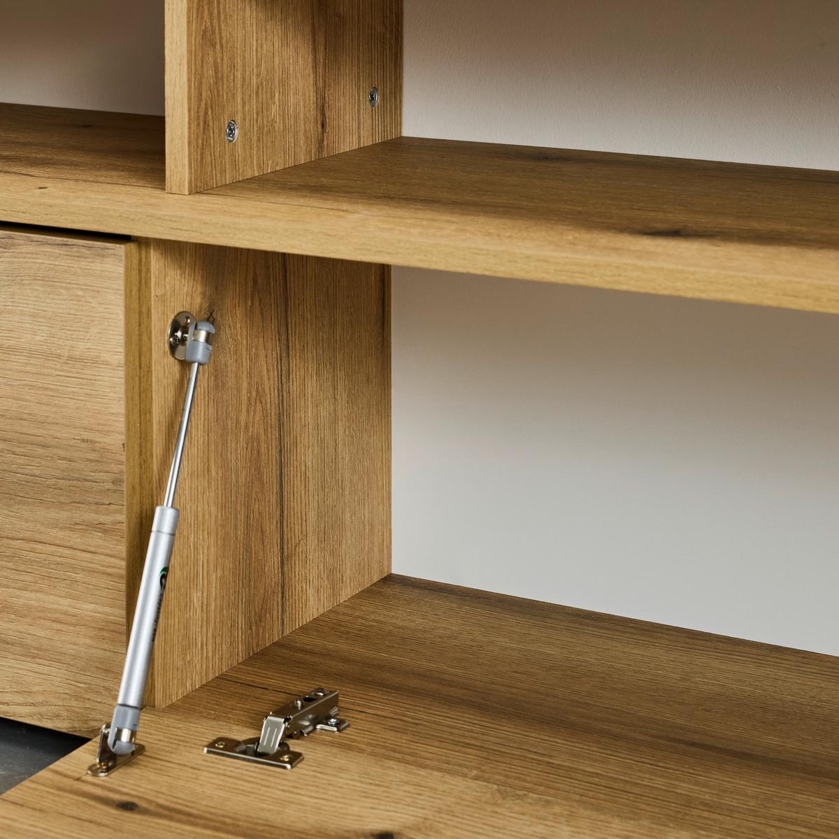 WOHNWAND RACE - Eichefarben, Design, Holzwerkstoff (247/86/36cm) - MID.YOU