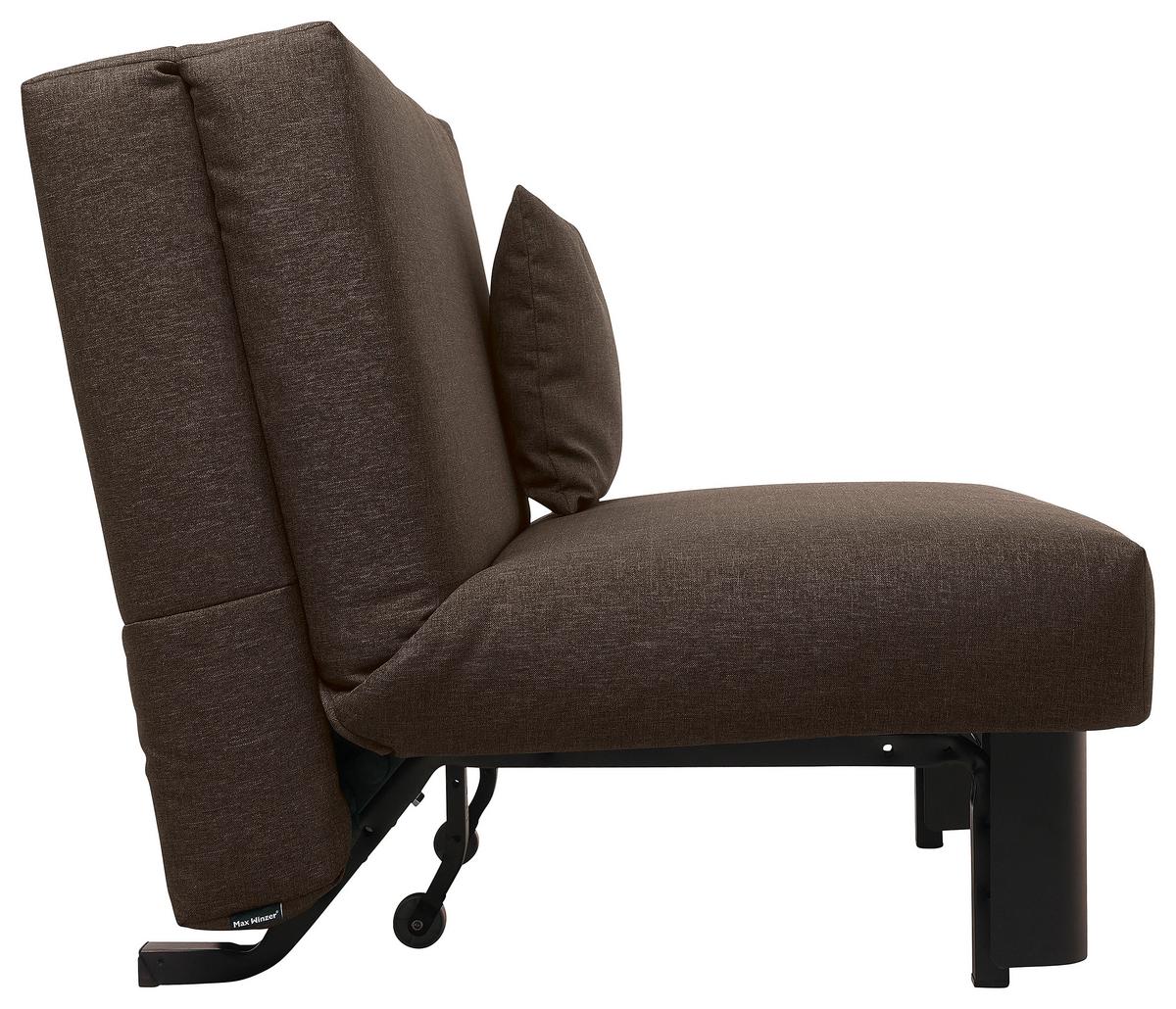 Schlafsofa Columbus Braun Inkl. Zierkissen - Schwarz/Braun, Design, Textil (145/84/100cm) - Max Winzer