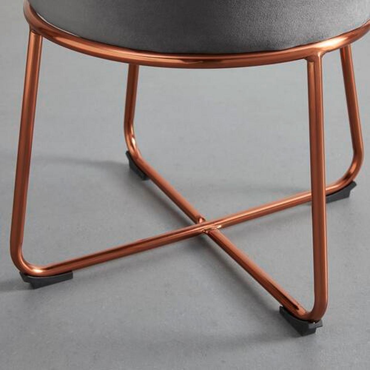 Jídelní židle PAMELA tmavě šedá - tmavě šedá, Moderní, kov/textil (44/73/47,5cm) - Bessagi Home
