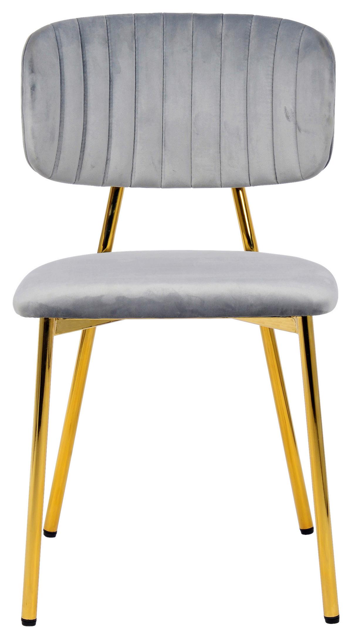 SADA STOLIČIEK GISELLE 125 - sivá/zlatá, Design, kov/plast (47/80/51cm) - Kayoom