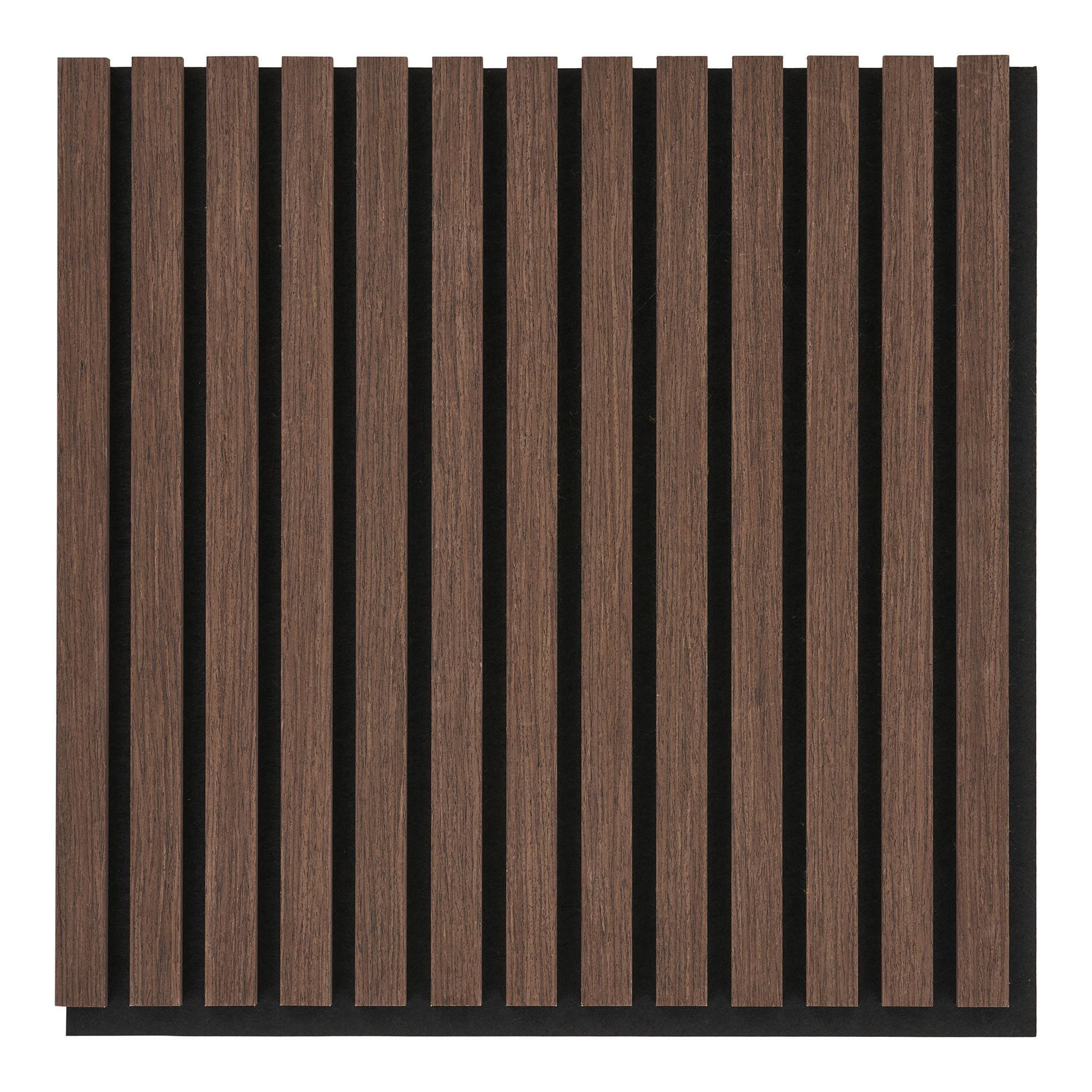 AKUSTIKPANEEL Zum Kleben und Schrauben - Braun, Trend, Holzwerkstoff (52/52cm)