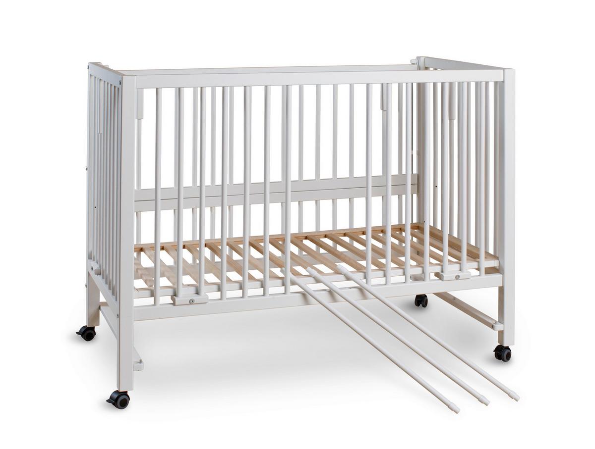 Beistellbett Weiß - Weiß, Basics, Holz (124/90/64cm) - tiSsi