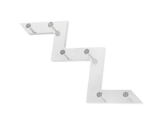 Nástenný Vešiak Walter 6 - biela/chrómová, Moderný, kov/kompozitné drevo (56/34/3cm) Nástenný Vešiak Walter 6 - biela/chrómová, Moderný, kov/kompozitné drevo (56/34/3cm)