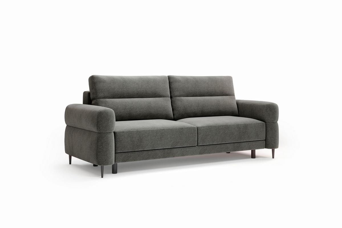 Schlafsofa Nordic Graphitfarben B: 232cm - Schwarz/Graphitfarben, Basics, Textil (232/94/102cm) - Livetastic