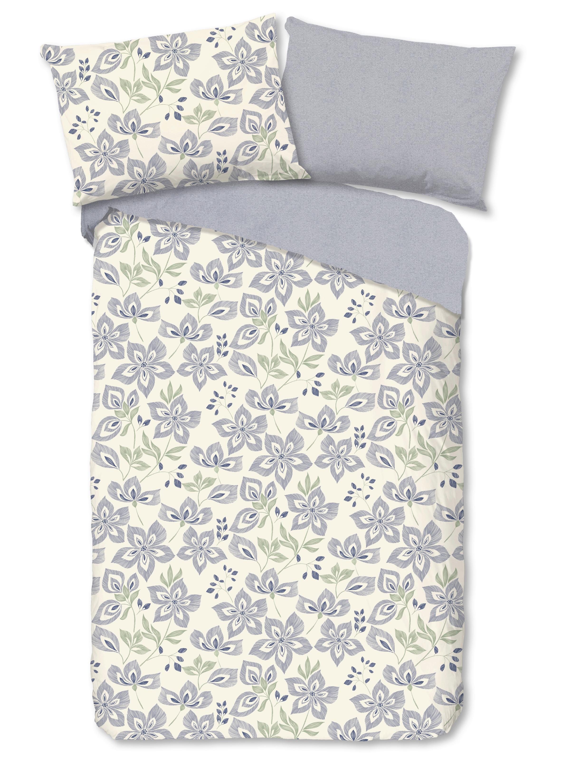 WENDEBETTWÄSCHE VESPER - Hellgrau/Weiß, Basics, Textil (140/200cm)