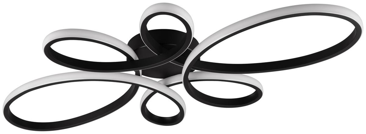 LED-Deckenleuchte Basti - Schwarz, MODERN, Metall (83/45,5/7,5cm) - Luca Bessoni