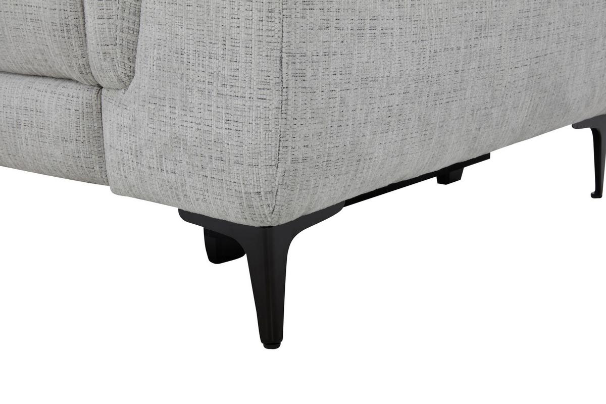 2-Sitzer Sofa Berlin Samt Grau, B: 214 cm - Schwarz/Naturfarben, MODERN, Holz/Kunststoff (216/94/95cm)