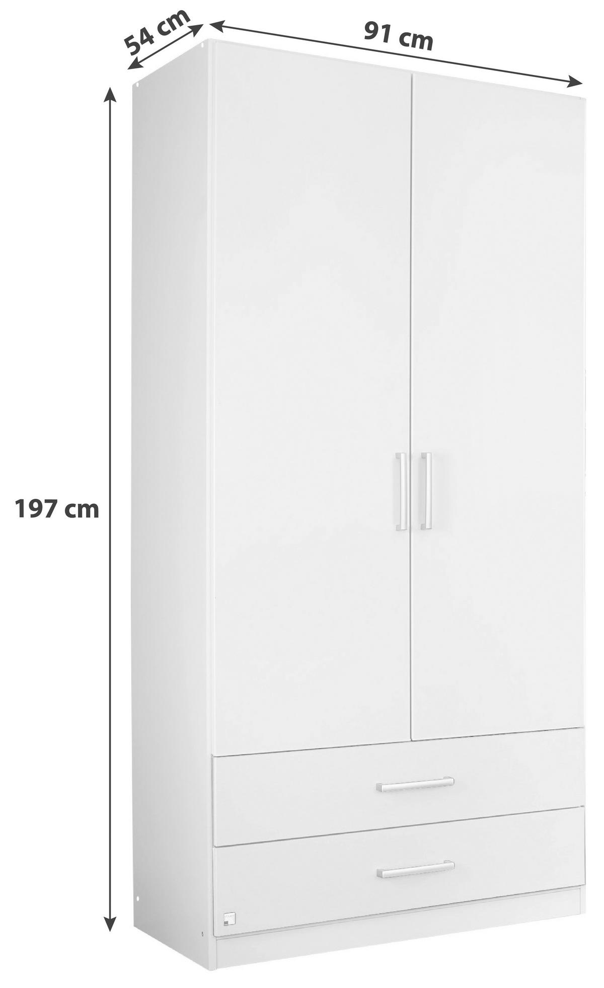 Drehtürenschrank Mit Laden 91cm Albero, Eiche Dekor - Eichefarben, Design, Holzwerkstoff (91/197/54cm) - Rauch Möbel