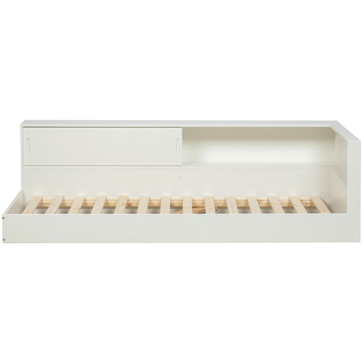 Bett Connect für Lattenrost Geeignet, Weiß 90x200 cm - Weiß, Design, Holz (90/200cm) - Livetastic