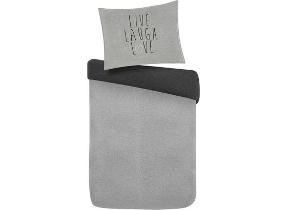 Povlečení Live/laugh/love Wende - šedá, Moderní, textil (140/200cm) - Modern Living Povlečení Live/laugh/love Wende - šedá, Moderní, textil (140/200cm) - Modern Living