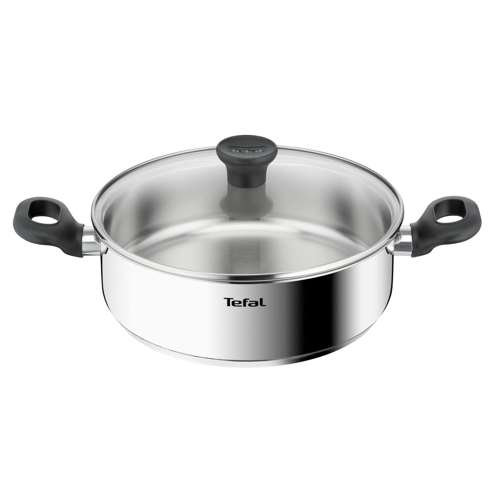 Servierpfanne Duetto Servierpfanne - Edelstahlfarben, Basics, Metall (24cm) - Tefal
