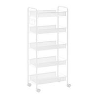 Regál na kolečkách SANDRO bílý - bílá, Moderní, kov/plast (45/105/26cm) - P & B