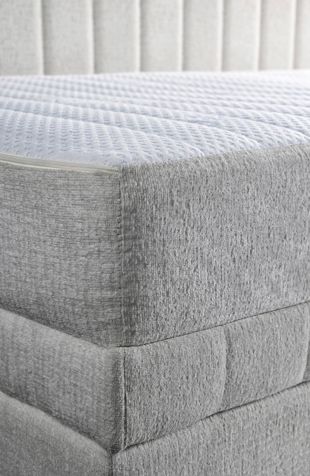 Schlafsofa Roma - Hellgrau/Schwarz, Design, Textil (212/83/99cm) - MID.YOU