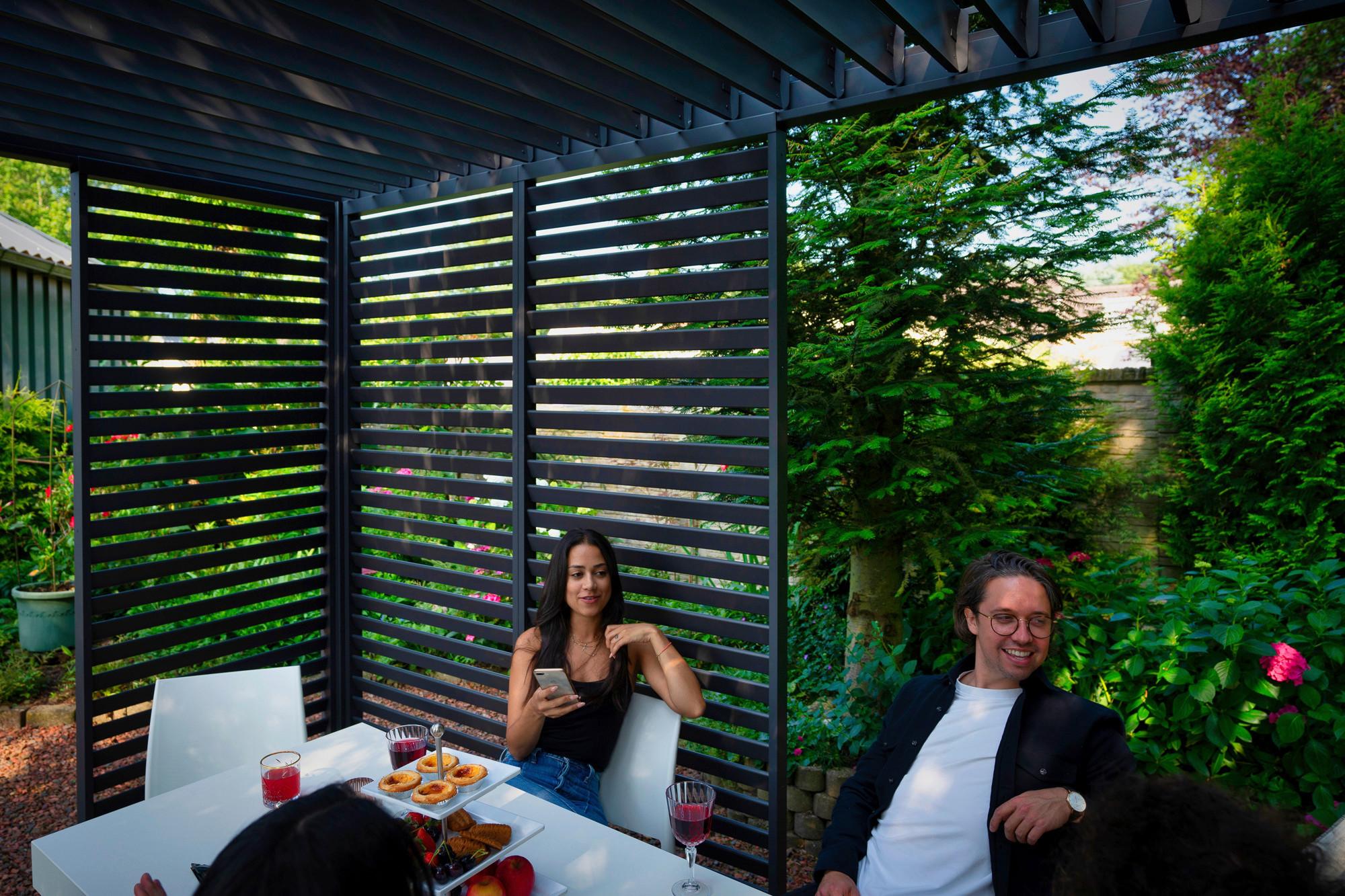 Pavillon Seitenteil MIRADOR LOUVER PANEL 3.0-1PC aus Aluminium in Anthrazit Milieu