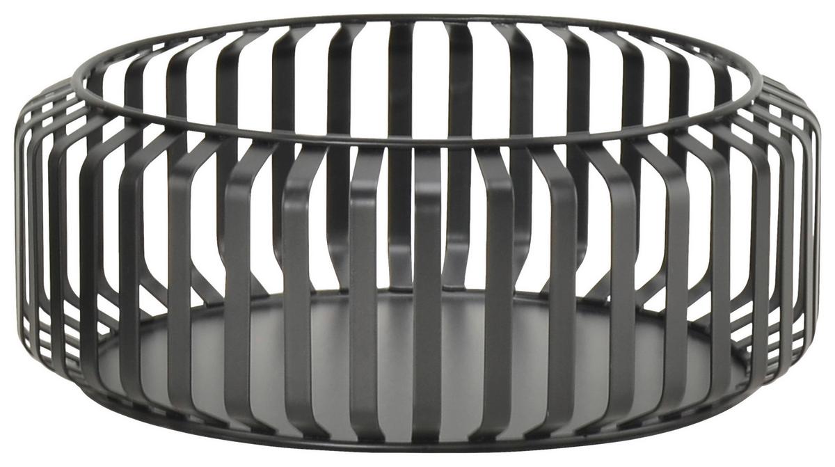 Dekorační miska JANA - černá, Moderní, kov (21/8cm) - Mömax
