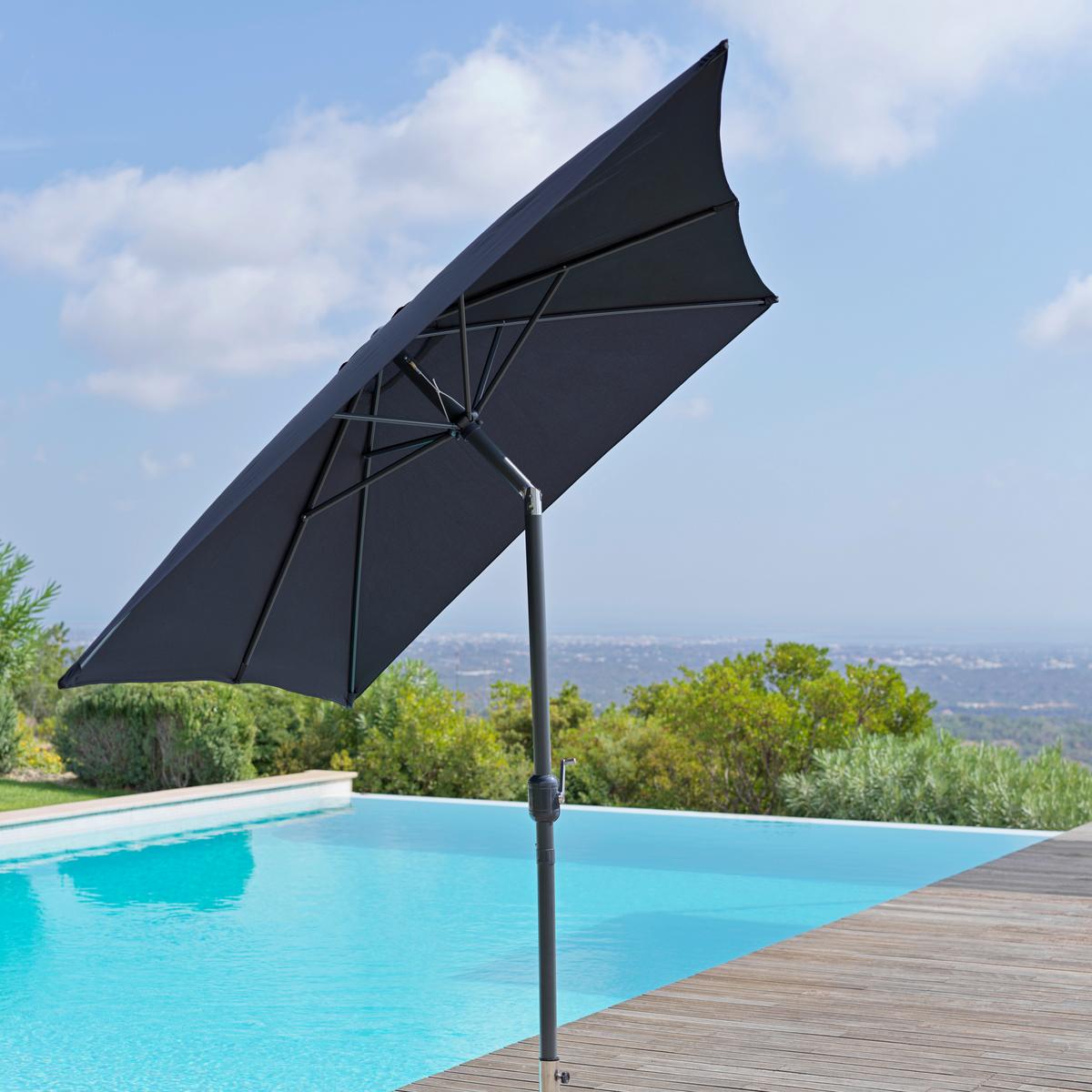 SLNEČNÍK PICOLO - antracitová/hliníková, kov/textil (300/245/200cm) - Modern Living