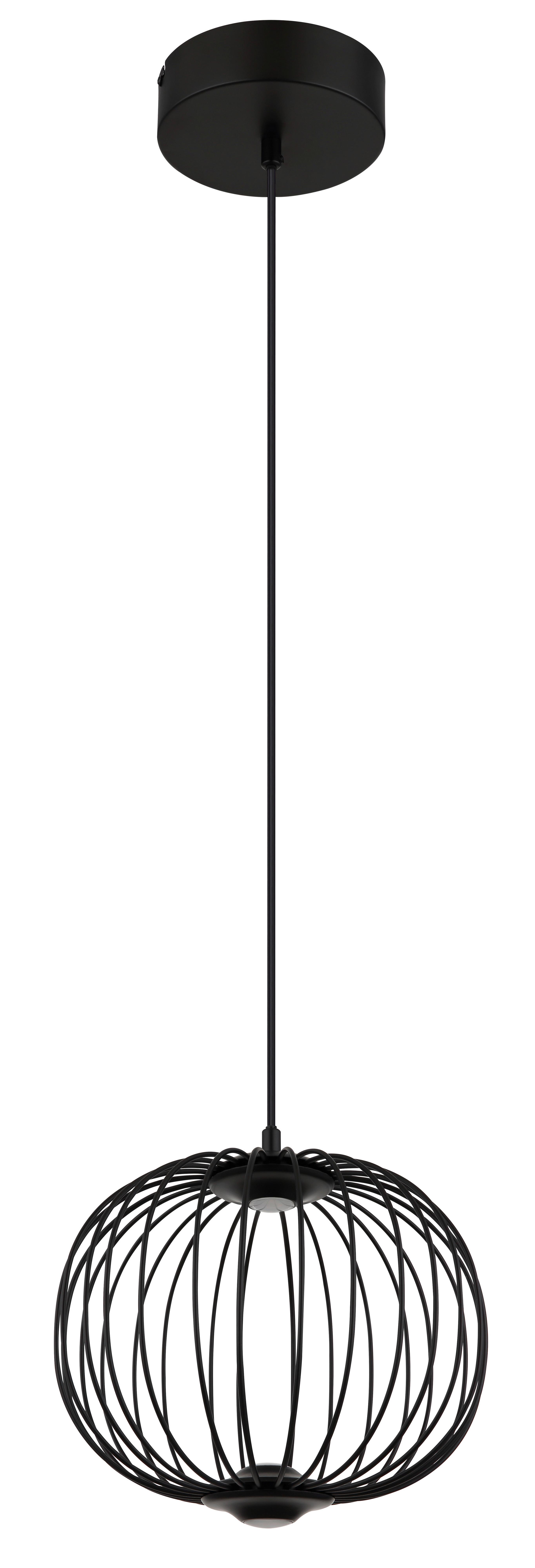 LED-Hängeleuchte 15652h - Schwarz, Basics, Kunststoff/Metall (30/150cm) - Globo