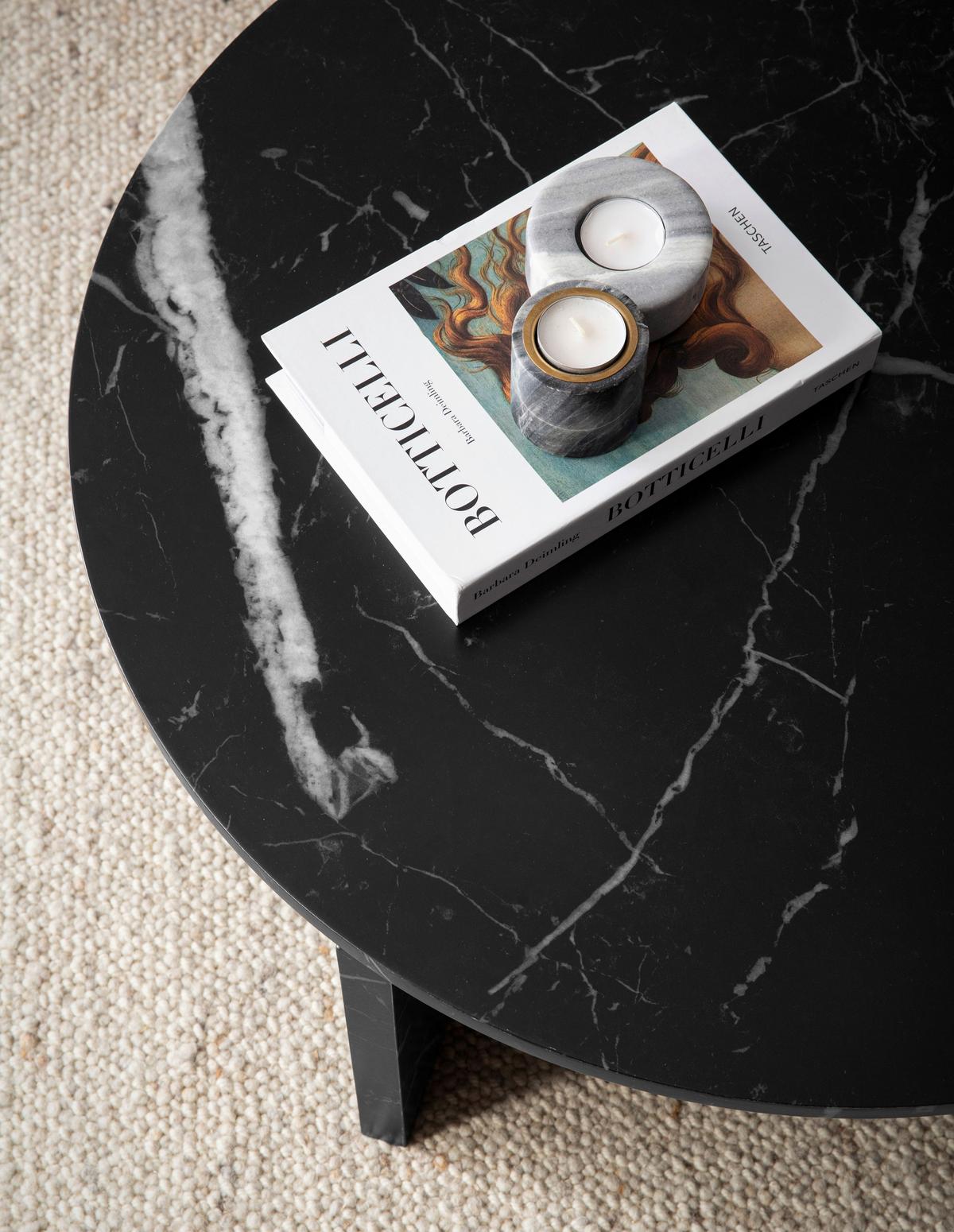 Couchtisch Schwarz L: 70 Cm - Schwarz, Design, Holzwerkstoff (70/33/70cm) - Livetastic