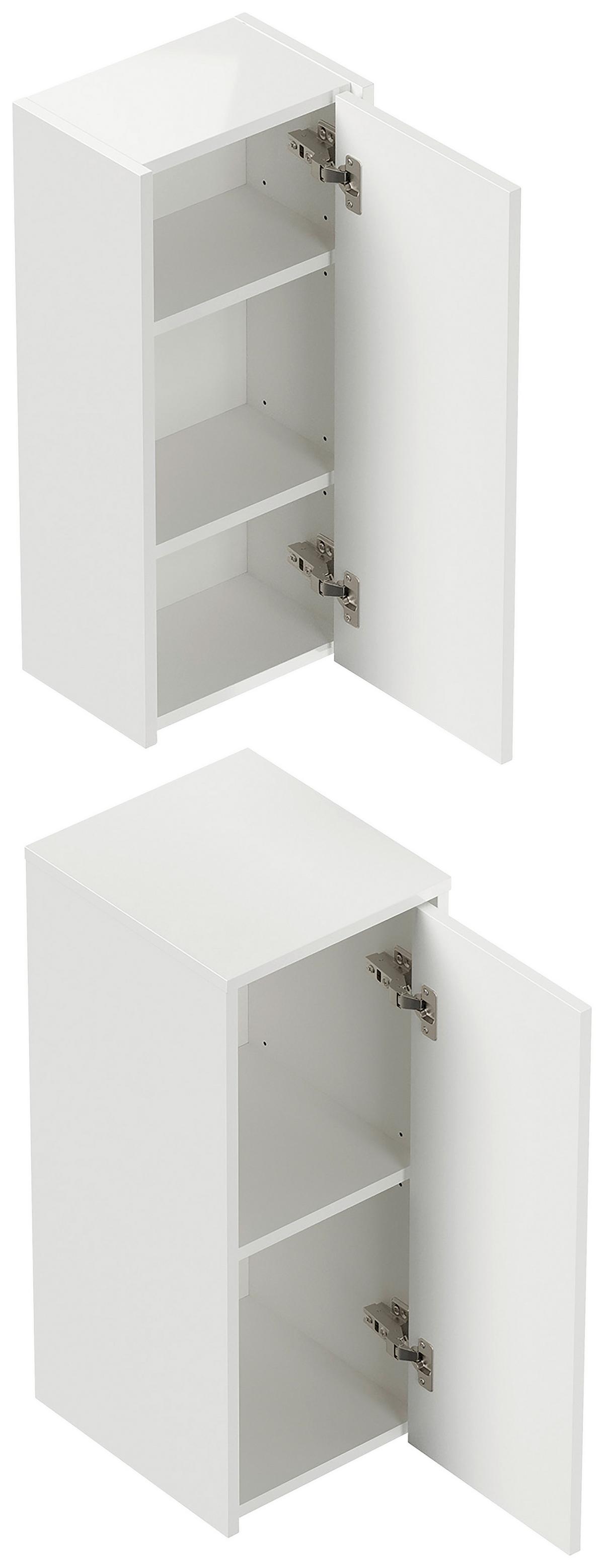 Hängeschrank Limes Weiß Hg B: 30 cm - Weiß Hochglanz, MODERN, Holzwerkstoff (30/70,6/20cm) - MID.YOU